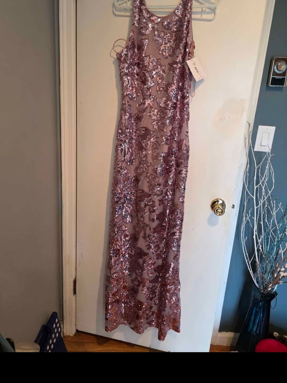 Bardot Rose Pink Sequin Maxi Dress